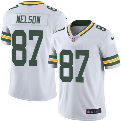 Nike Packers #87 Jordy Nelson White Men's Stitched NFL Vapor Untouchable Limited Jersey - Click Image to Close